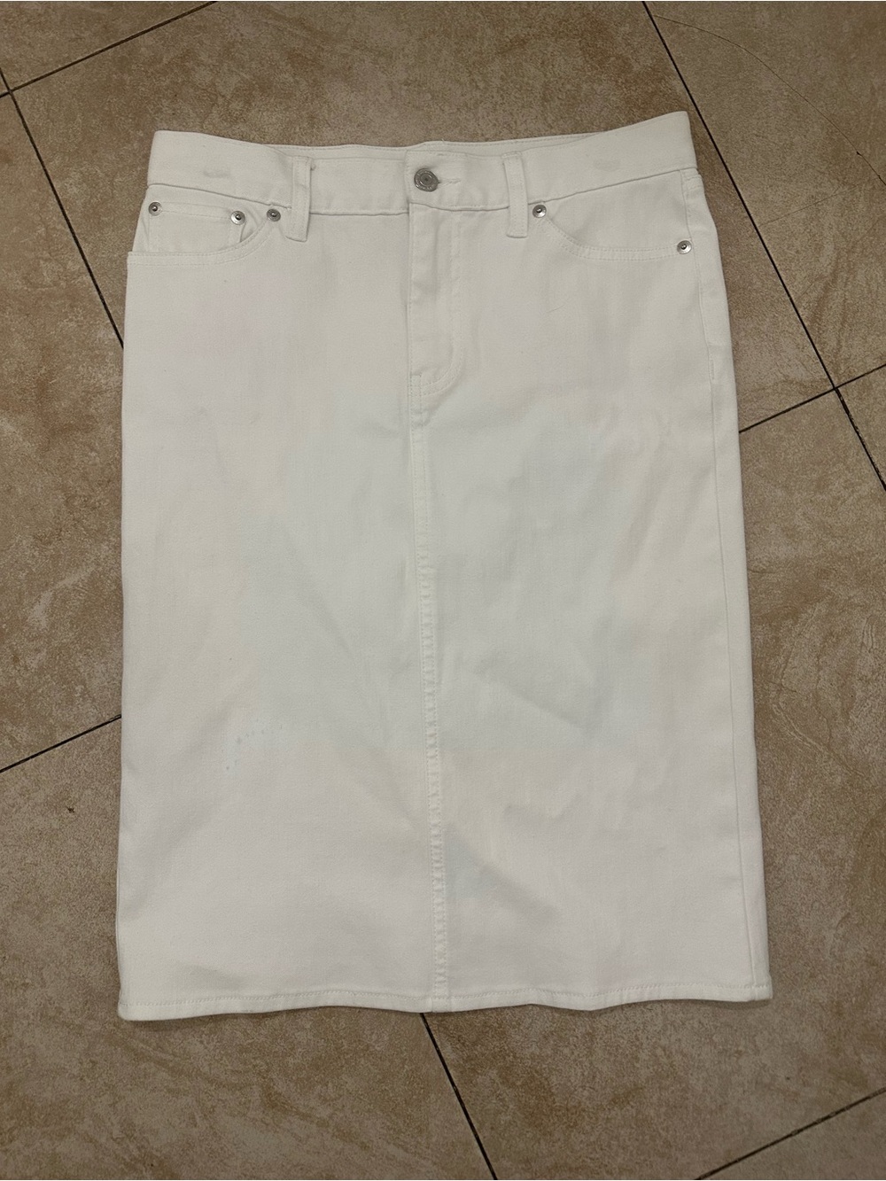 Ralph Lauren White Denim Skirt - Lauren Label